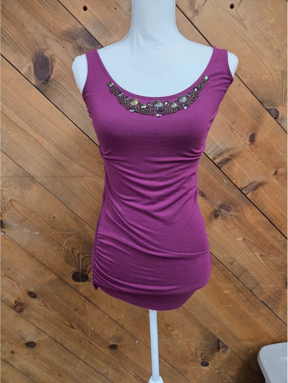 New York & Co. Tank top with Beaded & Stone embellishments. XS. Boho